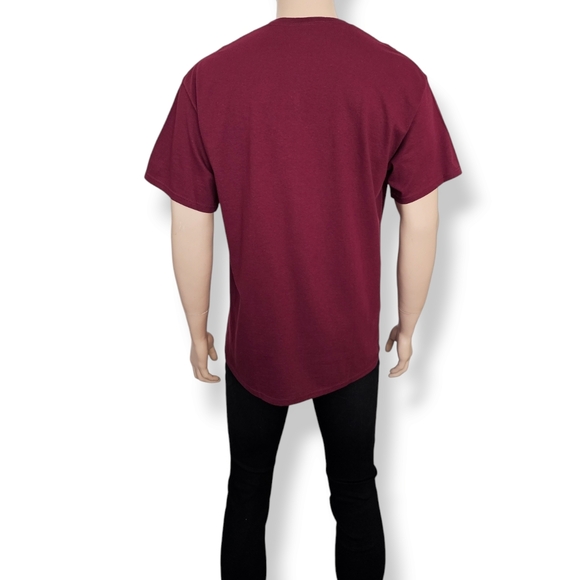 "Stay Humble" Maroon Graphic Print T-Shirt Shirt - Picture 6 of 8